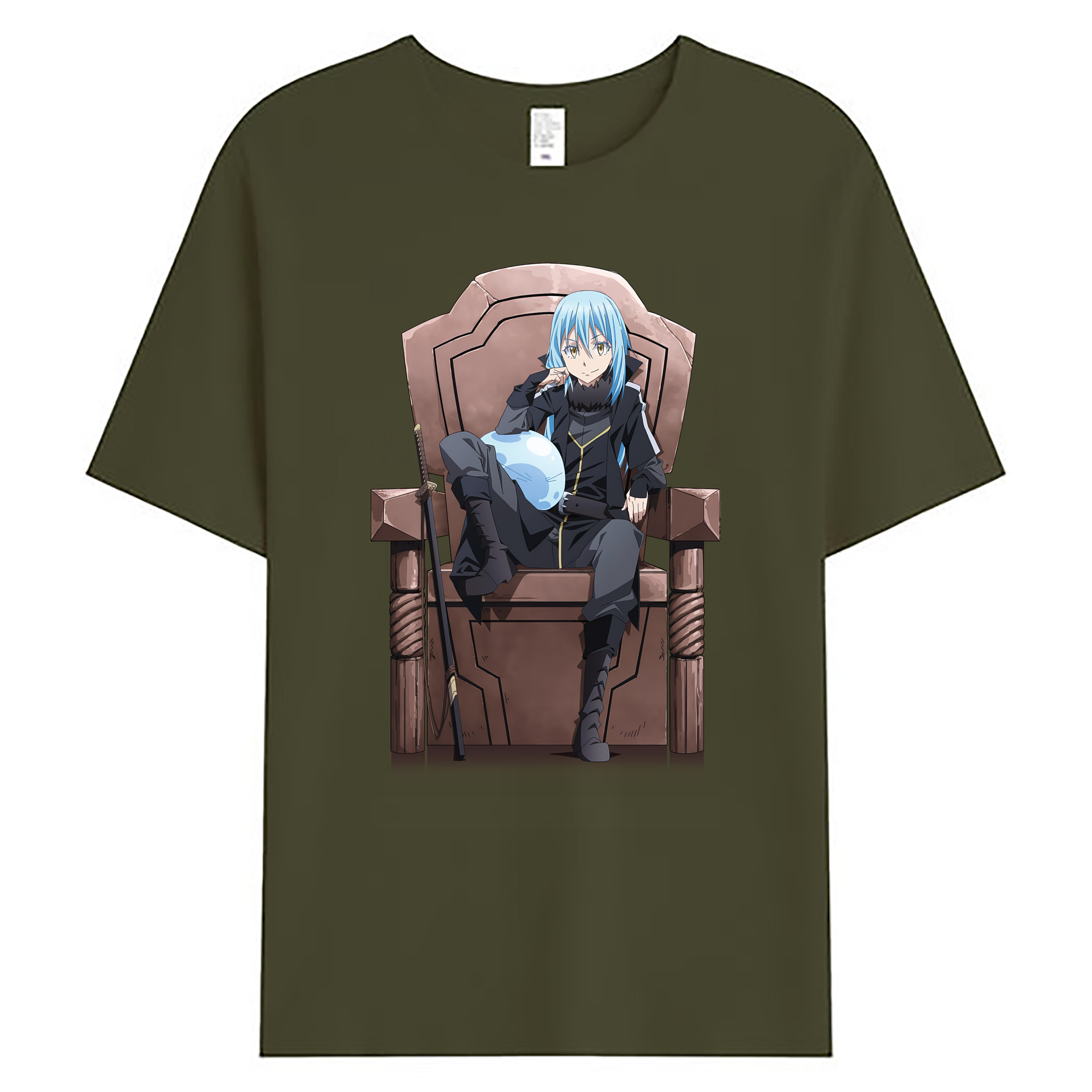 （画像用） 転スラ Regarding Reincarnated to Slime 綿100％ メンズ半袖Tシャツ｜肌触りやわらか＆通気性